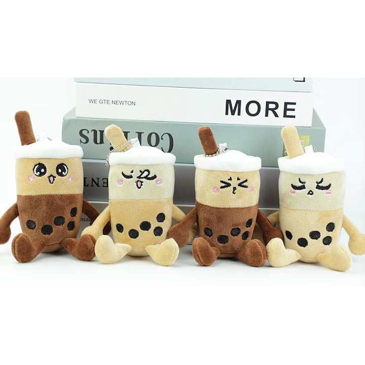 Set 30 Brelocuri Bubble Tea, Plus, EFE UNIVERSE, Model 3D Cu Tapioca Stilizata, Pahar Tapioca, Diverse Culori