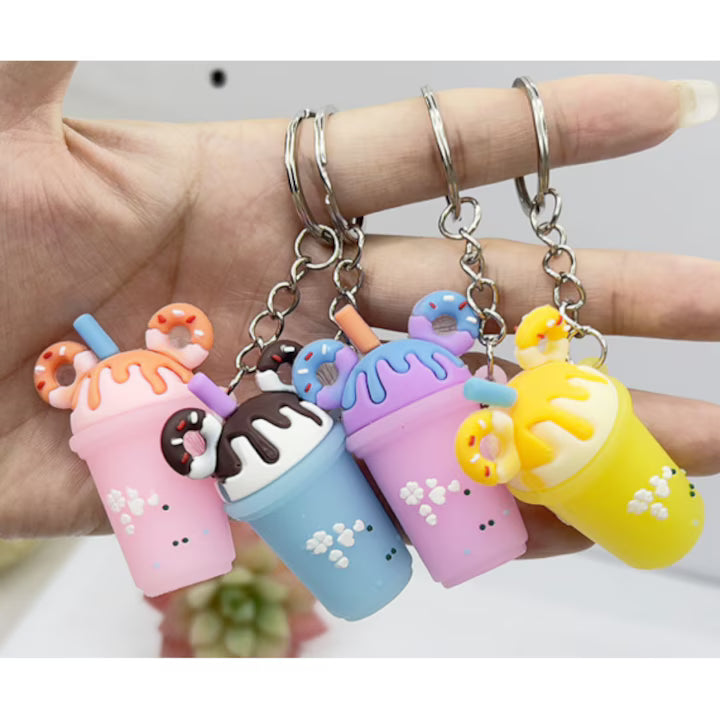 Set 30 Brelocuri Bubble Tea Din Silicon Moale, EFE UNIVERSE, Model 3D, Diverse Culori
