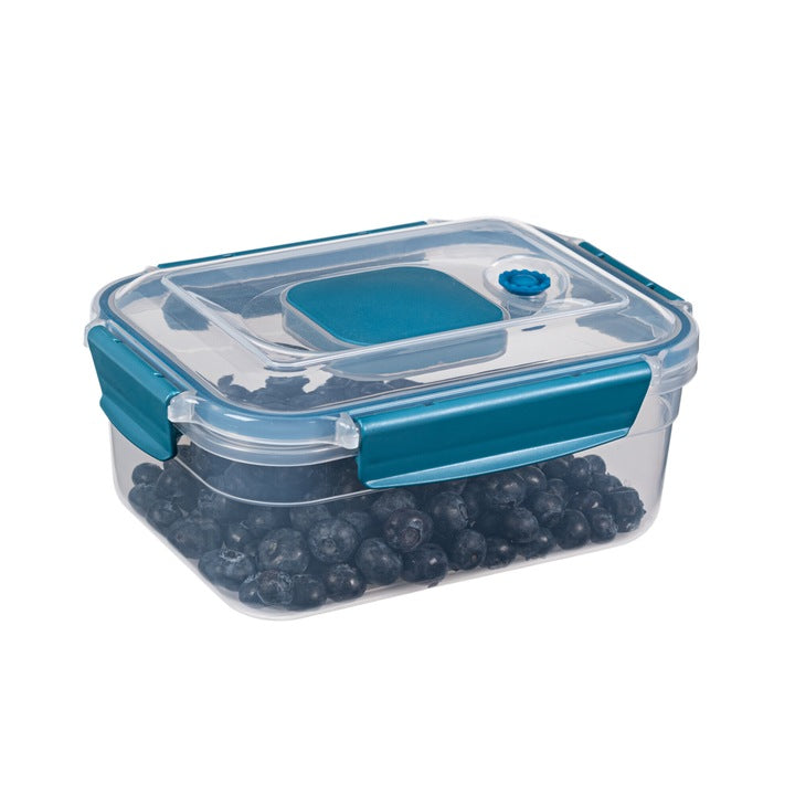 Recipient dreptunghiular pentru depozitare in vid CRALEX Doina, 1250 ml, Etans, Fara BPA, Sigur pentru frigider, congelator si cuptorul cu microunde