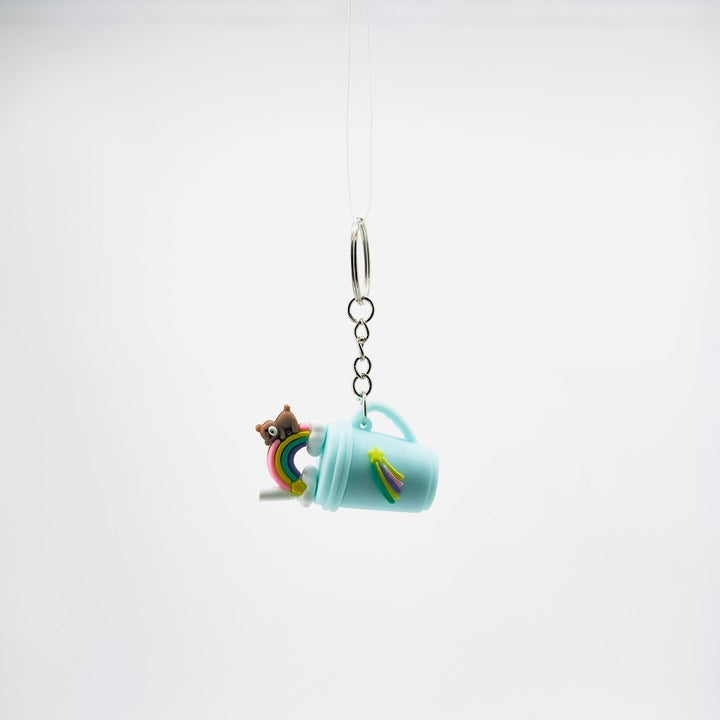 Set 30 Brelocuri Bubble Tea Din Silicon Moale, EFE UNIVERSE, Model 3D Cu Tapioca Stilizata, Model Curcubeu, Diverse Culori