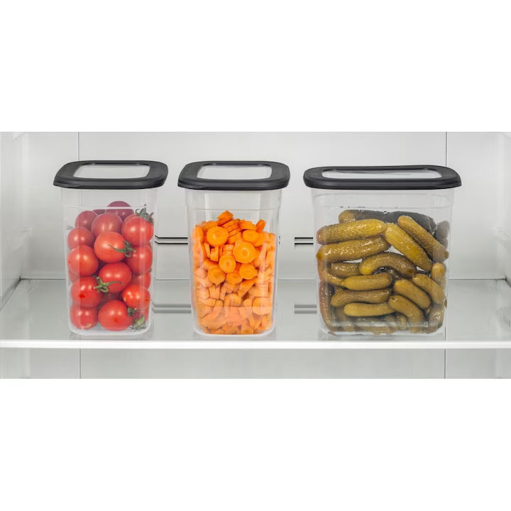 Set 6 Recipiente pentru Depozitarea Alimentelor, CRALEX Tosca 2L, Stivuibile, Fara BPA, Antracit