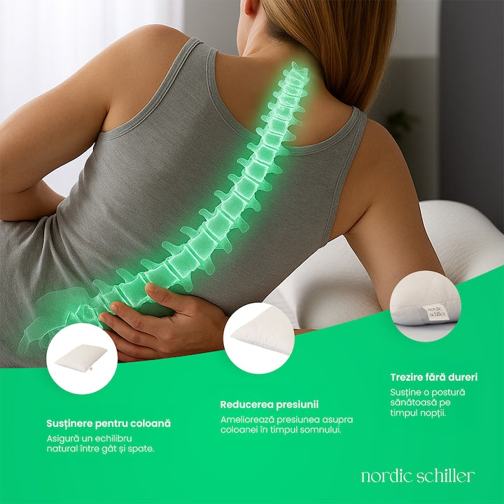 Perna Snow Point Clasica, Nordic Schiller, Din Fibre De Bambus Naturale, Antibacteriana, Respirabila Si Hipoalergenica, Umplutura Din Poliester Moale, Lavabila La 40°C, Culoare Alb Natur, Ideala Pentru Toate Sezoanele