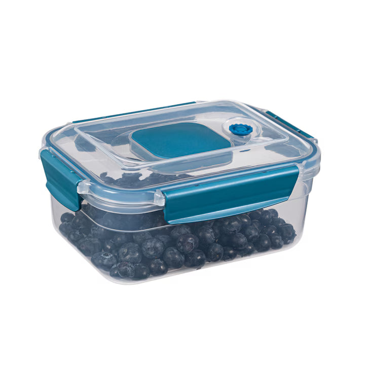 Recipient dreptunghiular pentru depozitare in vid CRALEX Doina, 2100 ml, Etans, Fara BPA, Sigur pentru frigider, congelator si cuptorul cu microunde