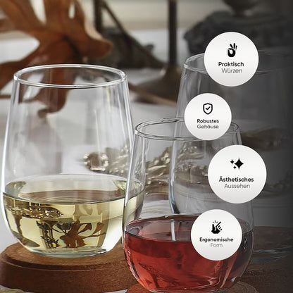 Set 12 Pahare Lav Gaia Din Sticla Transparenta, Trei Dimensiuni Diferite 360 Ml, 475 Ml Si 590 Ml, Potrivite Pentru Apa, Sucuri, Cocktailuri, Soft Drinks Sau Ceai Rece, Design Modern Si Elegant, Compatibile Cu Masina De Spalat Vase Pentru Utilizare Zilnic