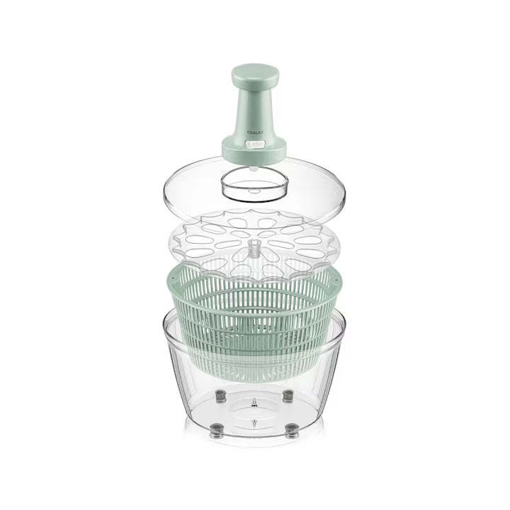 Centrifuga pentru Salata CRALEX Verdera - 5L, Fara BPA, Spalare si Uscare Rapida, Verde