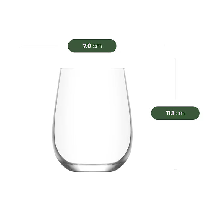 Set 12 Pahare Lav Gaia Din Sticla Transparenta, Trei Dimensiuni Diferite 360 Ml, 475 Ml Si 590 Ml, Potrivite Pentru Apa, Sucuri, Cocktailuri, Soft Drinks Sau Ceai Rece, Design Modern Si Elegant, Compatibile Cu Masina De Spalat Vase Pentru Utilizare Zilnic
