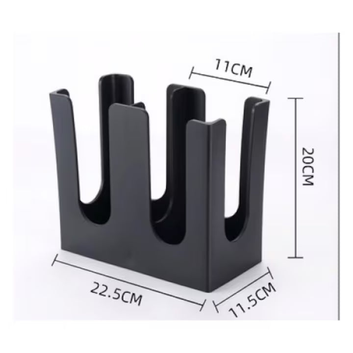 Organizator Negru cu 2 Compartimente pentru Pahare si Capace, Ideal pentru Baruri, Petreceri si Picnicuri