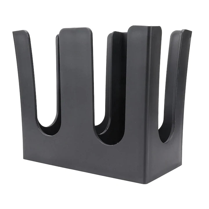 Organizator Negru cu 2 Compartimente pentru Pahare si Capace, Ideal pentru Baruri, Petreceri si Picnicuri