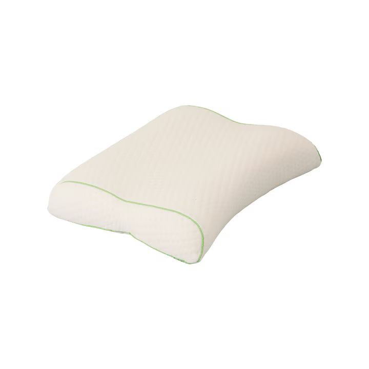 Perna Cervicala Ortopedica Gri Din Spuma Viscoelastica, 60x40x12/10 cm, Forma Dubla Ergonomica Cu Doua Inaltimi, Husa Cooler Detasabila, Stil Nordic, Nordic Schiller Pro